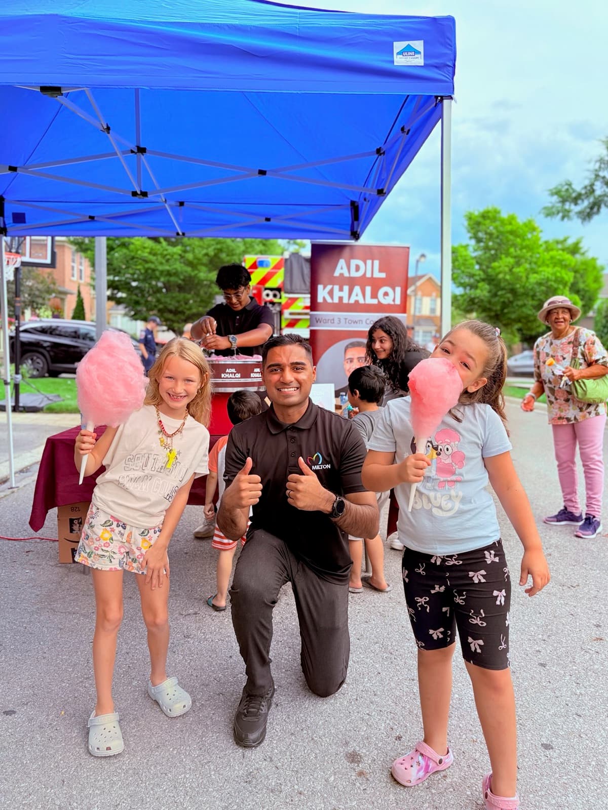 Adil Khalqi at a Milton community event
